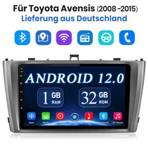 9'' Android 12 Autoradio Für Toyota Avensis 08~15 GPS Navi SWC USB Stereo 1+32G - Bild 1 von 12