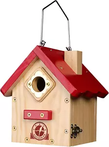 Wren Bird House, Premium Wooden Bird Houses for Outside, Classic Cabin Design Bi - Picture 1 of 12