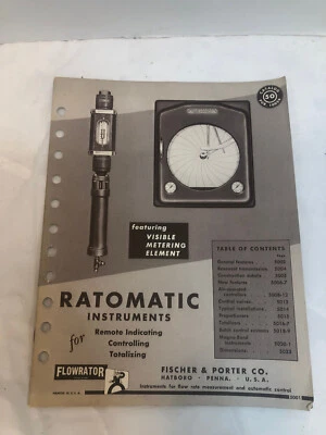 Ratomatic Flowrator Manual Control Remoto Indicador Totalizador Fischer Porter Foto 1 de 4