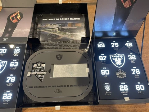 Las Vegas Raiders Innaugural Season Ticket Stadium Gift Box Bundle ‘2020-‘22 Cover