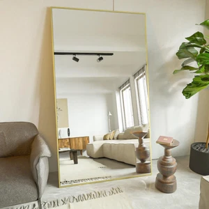 78"X35" Floor Mirror Full Length, Bedroom Floor Body Mirror with Stand, Large Go - Picture 1 of 7