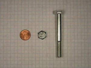 TORNILLOS DE TAPA HEXAGONAL #(3/8"-16) X 3" ACERO, GRADO 2, GALVANIZADO, LONGITUD DE ROSCA DE 1" - Imagen 1 de 1