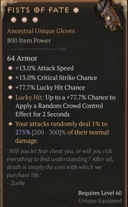 💥DIABLO 4💥SEASON 9💥Gloves💥Fists Of Fate 3 GA 285% - Picture 1 of 1