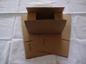 3 scatole di spedizione ondulate marroni 8x4x3 occhiali da sole cartone cartone imballaggio mailer - Foto 1 di 2