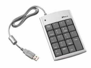 Targus PAUK10U Numeric 10-Key Number Keypad 2-Port USB Silver Pad Numlock WORKS! - Picture 1 of 1