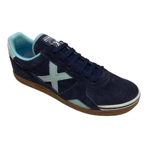 SCARPE SNEAKERS UOMO MUNICH XLS 2 312037 BE 526 PELLE BLU ORIGINALE AI - Picture 1 of 6
