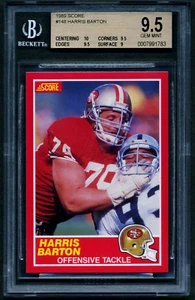 1989 SCORE RC #148 HARRIS BARTON BGS 9.5 (10,9.5,9.5,9) GEM MINT ROOKIE #7991783 - Picture 1 of 2