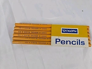 Vintage Special Black 312 Dixon Pencils, New Old Stock, 12 Pc Unsharpened Set - Picture 1 of 10
