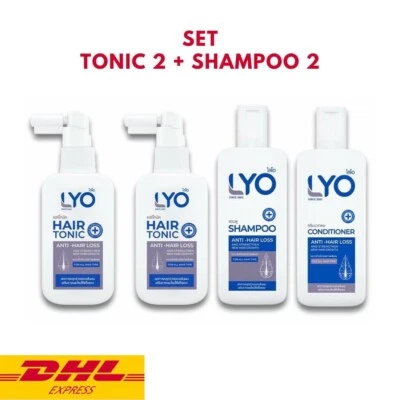 LYO Hair Tonic x2 + Shampoo x2 Growth Stimulate Fast Anti-Hair Loss Beard [SET] - Image 1 of 4