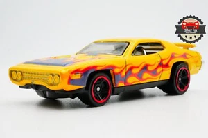 Plymouth Roadrunner 1971 amarillo muscular escala 1:64 diecast modelo de coche de coleccionista - Imagen 1 de 10