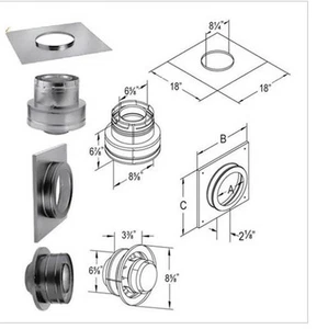 4" x 6 5/8" DirectVent Pro Masonry Chimney Conversion Kit - 46DVA-KMC - Picture 1 of 1