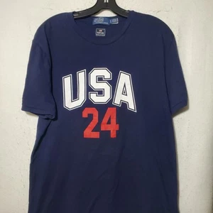 Polo Ralph Lauren Shirt Men's XL Short Sleeve Team USA Olympic T-Shirt Blue - Picture 1 of 9