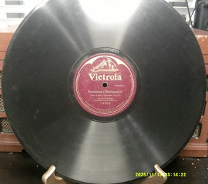 SINGLE SIDED ROMANCE WIENIAWSKI , JASCHA HEIFETZ VICTROLA 74600  12 IN 78 RPM - Bild 1 von 1