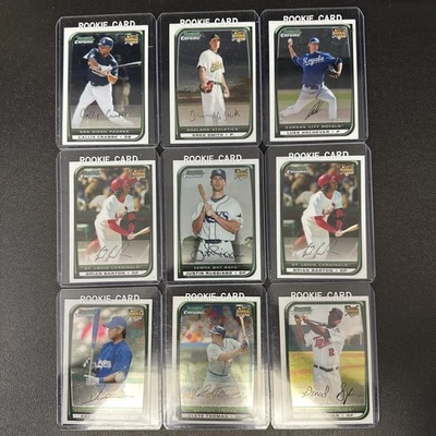 LOT OF (9) Nine  20008 BOWMAN CHROME ON CARD Rookie AUTOGRAPHS!!  Mint - Image 1 of 4