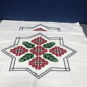 2 bestickte ukrainische Volkskissenbezüge mit Blumenmuster Handarbeit 26” x 17” - Bild 1 von 8