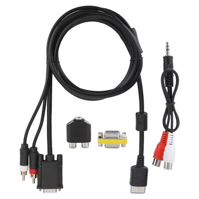 1.8m VGA Cable W/Adapter For Dream-cast DC Game Console Audio Adapter - Image 1 of 4