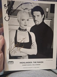 Elizabeth Gracen and Paul Johansson Signed 8x10 Highlander The Raven Photo COA - Picture 1 of 5