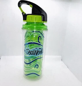 Sea World Blue Swirl Insulated Double Wall Travel Sipper Bottle 20 oz New - Picture 1 of 5