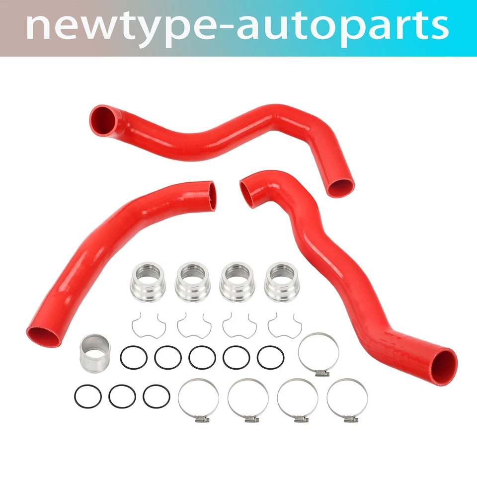 Kit de manguera de refrigerante de silicona para Ford F-250 Super Duty 200 2008-2010 6,4 L rojo Foto 1 de 4