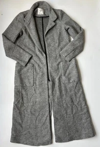 Zara Trafaluc grauer offener langer Mantel Damen Gr. M 28 Wollmischung - Bild 1 von 5