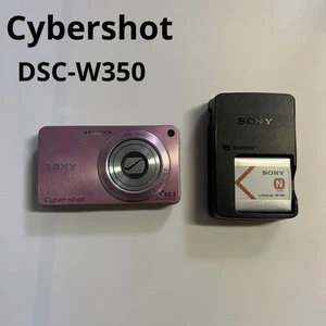 Sony Cyber Shot DSC-W350 Pink Compact Digital Camera Excellent JAPAN H09 - Picture 1 of 6