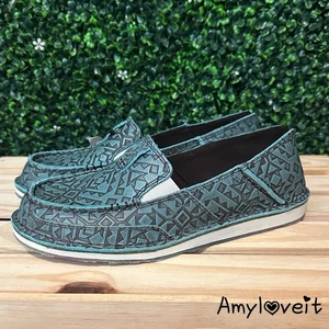 Artiat Cruiser türkis Decke geprägtes Leder Schuhe Größe 8,5 neu mit Etikett - Bild 1 von 7