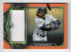Camiseta Topps Triple Threads 2022 naranja RC Jazz Chisholm! Yankees! ¡Novato! /18 - Imagen 1 de 2