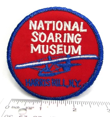 Vintage National Soaring Museum Patch Harris Hill NY Glider Airplane Aviation - Image 1 of 3
