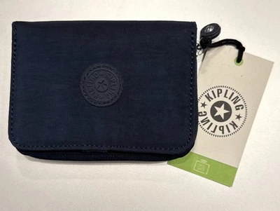 Cartera Kipling Money Love RFID Anti-Hacker Tech Cremallera Azul Azul 2 Nueva con Etiquetas Foto 1 de 4