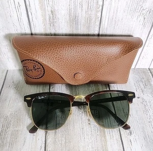 Ray-Ban Eyeglass Sunglasses Frames Only RB 3016 CLUBMASTER Havana Gold 3N, 49-21 - Picture 1 of 16