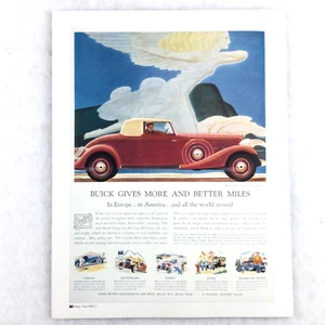 Buick 1933 Autodruck Oldtimer antik rot Motor Car Werbung Reproduktion GM - Bild 1 von 2