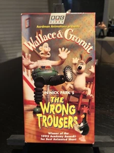 Wallace And Gromit The Wrong Trousers (VHS 1995) Nick Park Claymation BBC HTF NM - Picture 1 of 5