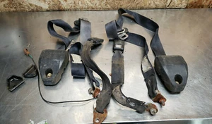 73-78 Toyota Truck Hilux PICKUP Seat BUCKLE BELT OEM SET BLACK 74 75 76 77 - Picture 1 of 12