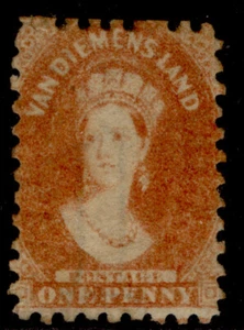 AUSTRALIA - Tasmania QV SG58, 1d dull vermilion, UNUSED. Cat £200. PERF 10 - Picture 1 of 1