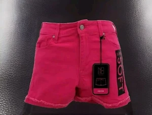 New!Women's Hot Pink Shorts High Rise Size 7 By No Boundaries Pockets New - Picture 1 of 13