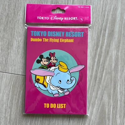 Tokyo Disney Dumbo The Flying Elephant To Do List Notebook Mickey Minnie - Image 1 of 4