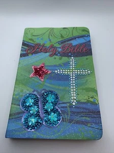 ICB, Sequin Holy Bible, Flexcover, Teal By Thomas Nelson Perfect Condition - Picture 1 of 12