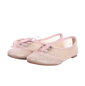 New Valentino Red Shoes Flat Sneakers Pink Polka Dot 37.5 38 40 41 Lace Pattern - Picture 1 of 13