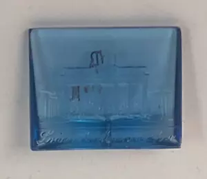 Tinnie Original Alemán Segunda Guerra Mundial - WHW Puerta de Brandeburgo Vidrio Azul - Imagen 1 de 1