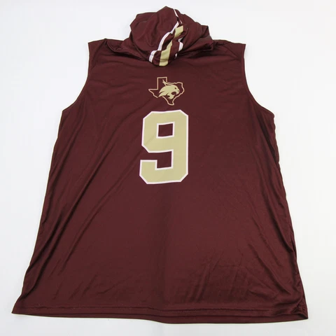 Texas State Bobcats WSI Sports Sleeveless Shirt Men's Maroon/Gold Used Cover