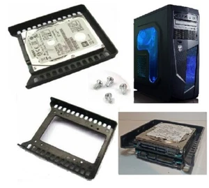 Kunststoff SSD HDD 2,5'' auf 3,5'' Adapter Gehäuse Halterung für 2x Dual Festplatte PC - Bild 1 von 5