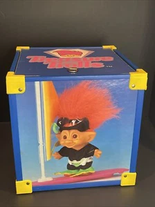 1992 Ansco Treasure Trolls Chest Wood Storage Box Excellent Condition - Picture 1 of 22