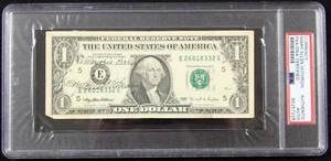 Billete de un dólar firmado por el tesorero Mary Ellen Withrow moneda PSA autenticado - Imagen 1 de 2