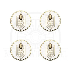 Monte Carlo Gold & White Metal Wire Wheel Chip Emblems | 2.25" | Set or Single - Picture 1 of 21