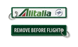 Alitalia Airlines RBF Crew Embroidered Keyring - Foto 1 di 1