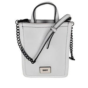 DKNY Magnolia White Mini Crossbody Bag Detachable Chain Strap Magnetic Snap $148 - Picture 1 of 10