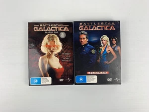 Battlestar Galactica Season 1 2 DVD TV Show CULT Mint Discs Free Tracked Post - Picture 1 of 7