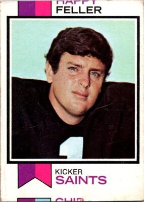 1973 Topps #304 Happy Feller football card 7RRR - Image 1 of 2