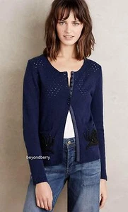 NEW Anthropologie Stitched Snail Cardigan by Moth Size XS-S-M - Picture 1 of 5