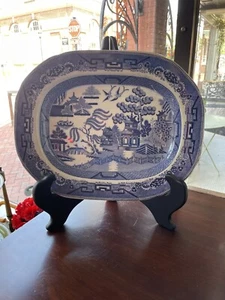 Vintage Blue Willow Transferware Platter - Picture 1 of 4